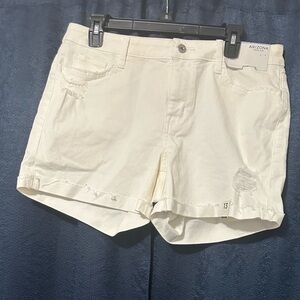 Arizona Jean Company Women's White Distressed Jean Shorts